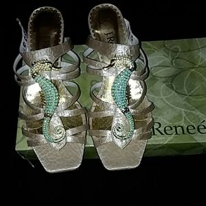 Unique heeled sandal